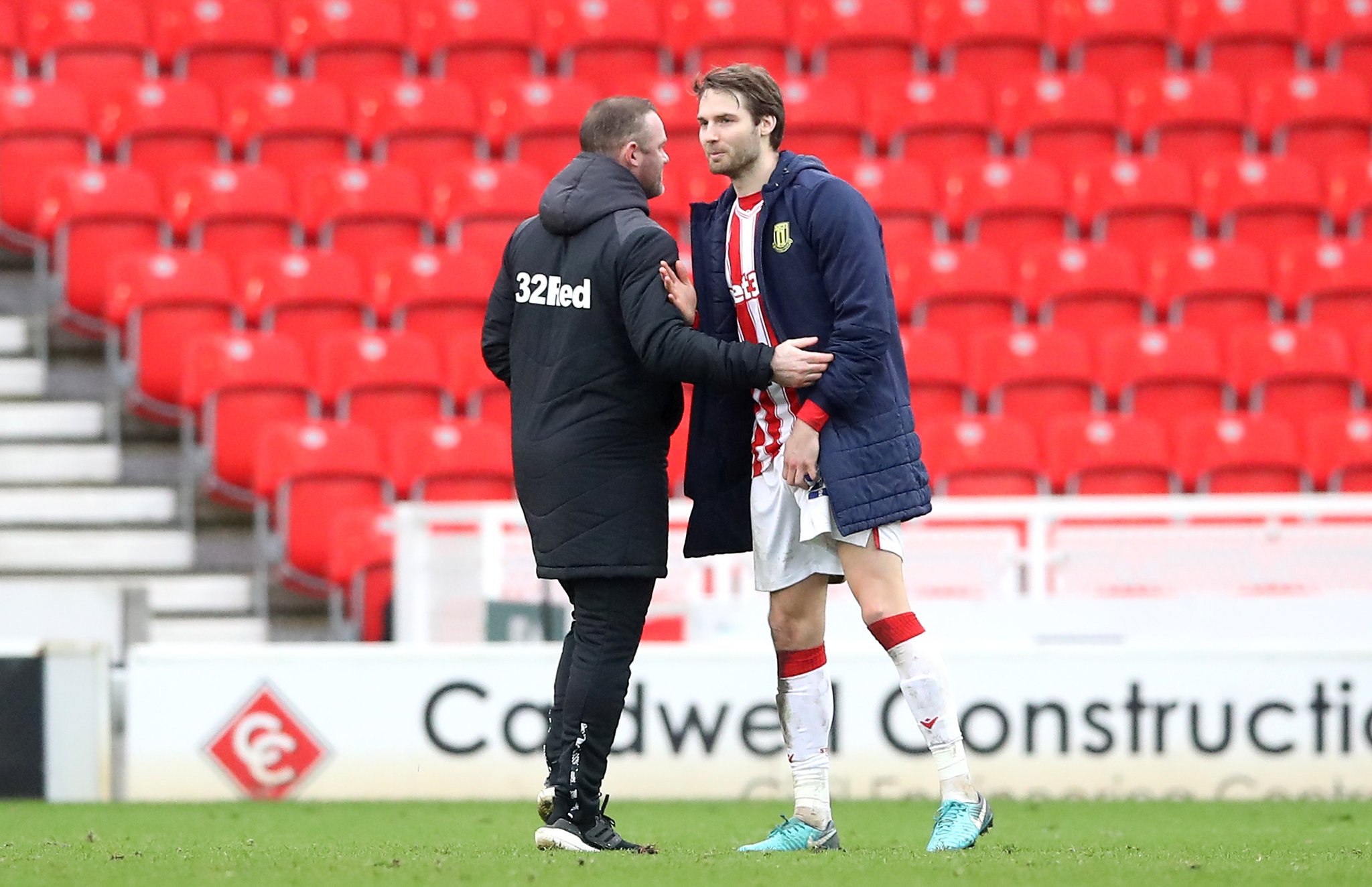 Wayne Rooney nipping in to wish Nick Powell a happy birthday. 