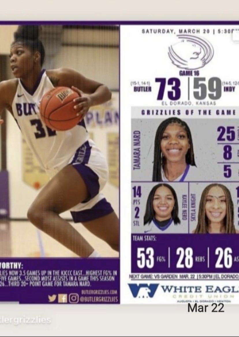 BleedGbb's tweet photo. Congratulations to @BleedGbb 2019 alum @MaraaMac on leading @ButlerCCWBB to victory yesterday!
#BLEED_Family https://t.co/a2xaWOBmG6