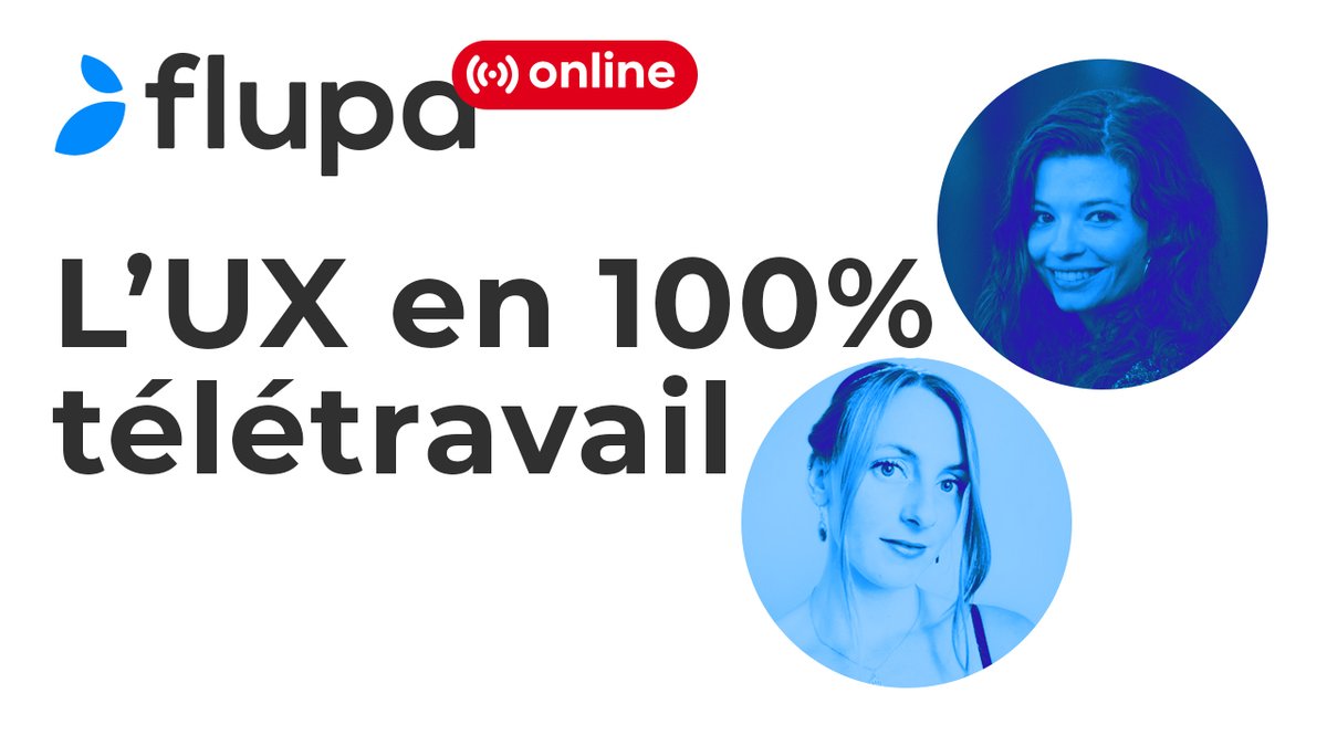 Flupa's tweet photo. [Flupa Online] Table Ronde : L'UX en 100 % télétravail

Des professionnels vous partagent leur expérience, astuces et outils pour mener 100 % de votre activité UX en télétravail.

Rendez-vous ce jeudi 25 mars à 18h30.

Infos et inscription gratuite :
https://t.co/mm6LCEnJil https://t.co/w1p3xSW88X