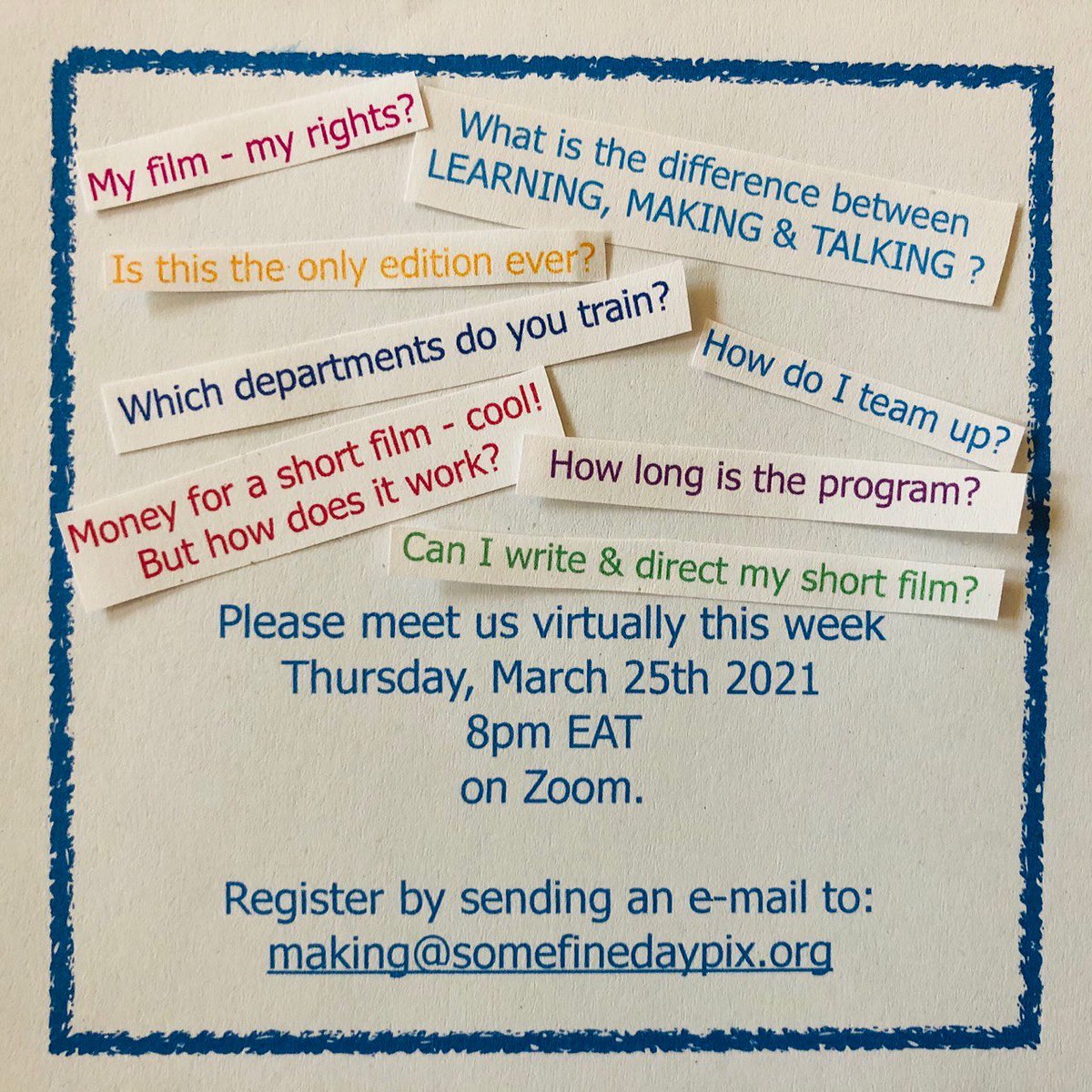 What is this all about? Meet us online and ask away ... #film #shortfilm #filmmaking #kenya #Filmmaker