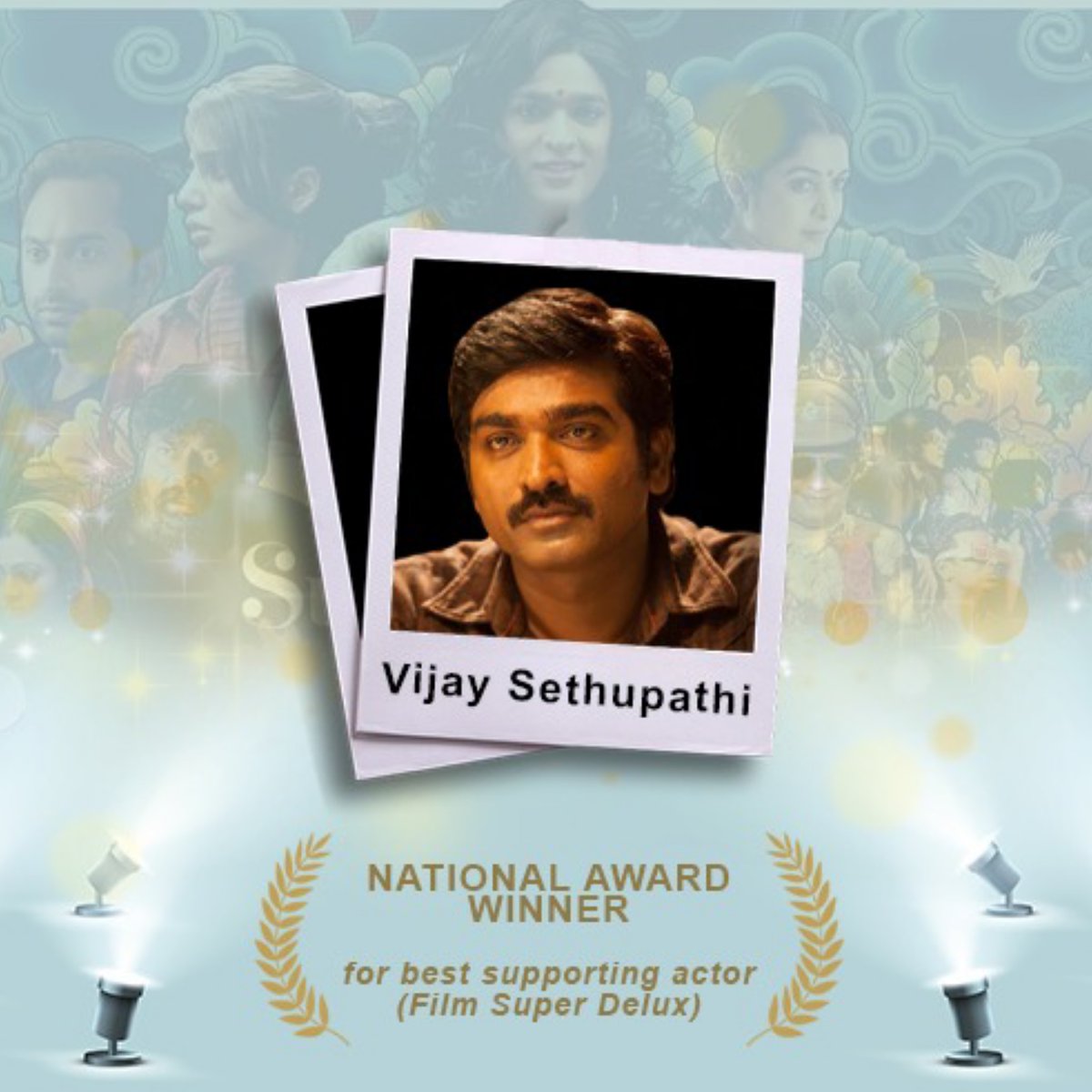 Congratulations to actor <a href="/VJSethuOfficial/">ActorVijaySethupathi</a> on winning the national award for 'Super Deluxe'

#VijaySethupathi #actor #southfame #actorvijaysethupathi  #greetings #congratulations #superdeluxe #superdeluxemovie #movie #nationalaward #award #pr #publicrelation #sm