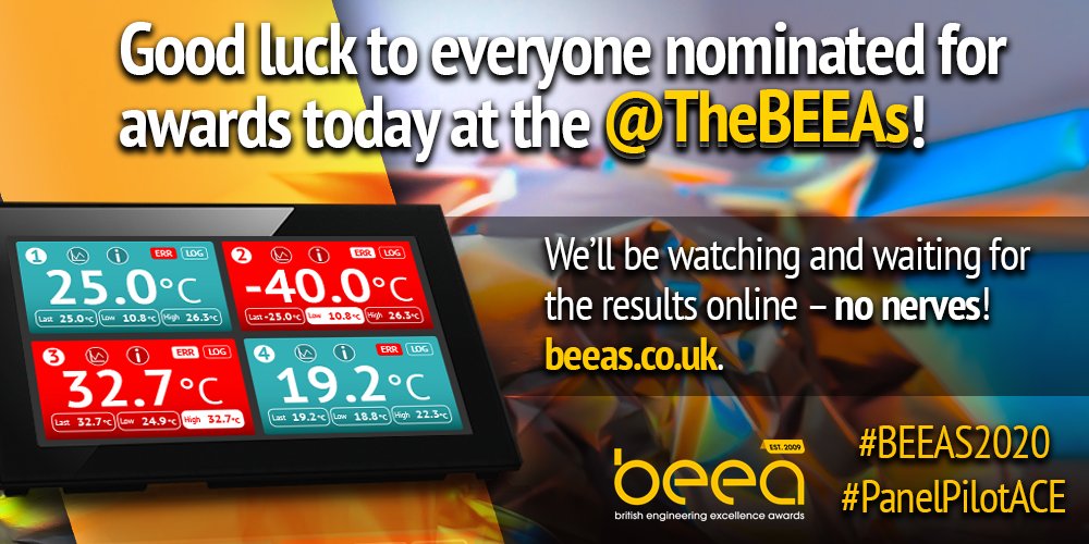 LascarLog's tweet photo. Good luck to everyone nominated for awards today at the @TheBEEAs! Weβll be watching and waiting for the results online β no nerves! https://t.co/QIuKFHcbde
#BEEAS2020 #PanelPilotACE https://t.co/djgf09EBoo