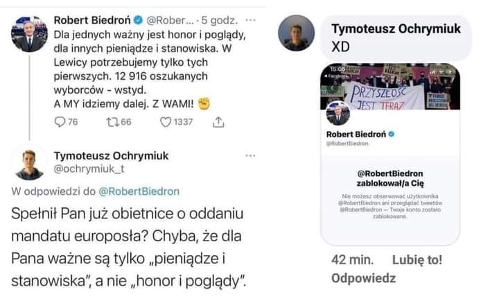 itrujnara's tweet photo. @RobertBiedron #WszysktichNieZablokujesz https://t.co/GdKq7bYyDD