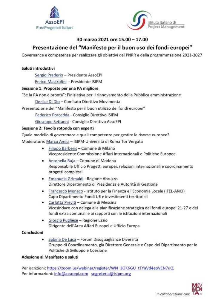 federicoprcedda's tweet image. #30marzo ore 15 presentiamo Manifesto per il buon uso dei fondi europei con @ISIPM_Italy @MovimentaCC @AntonellaBuja @EuropeDirect_Mo @fra_monaco @RegioneLazio @ComuneMI @MastrofiniE @marcoamici