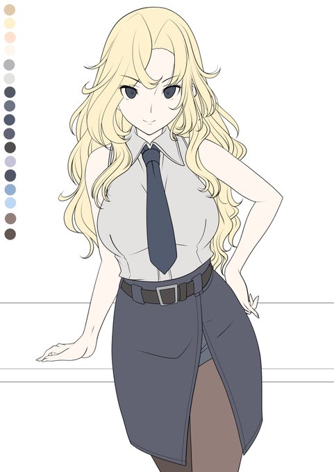 ホーネットさんの線画ちゃんと描いて色置いた 