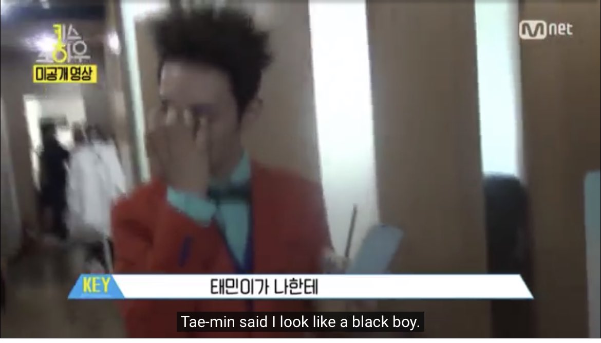 Taemin said key looks like an black boy because of his hair