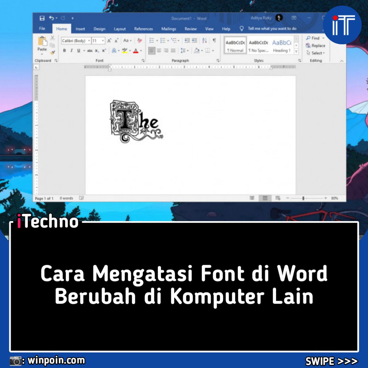 InfozoneTechno's tweet image. Cara ini juga bisa kalian pake di PowerPoint ya!
.
#microsoftword #microsoftwordtutorial #mswordtutorial #msword