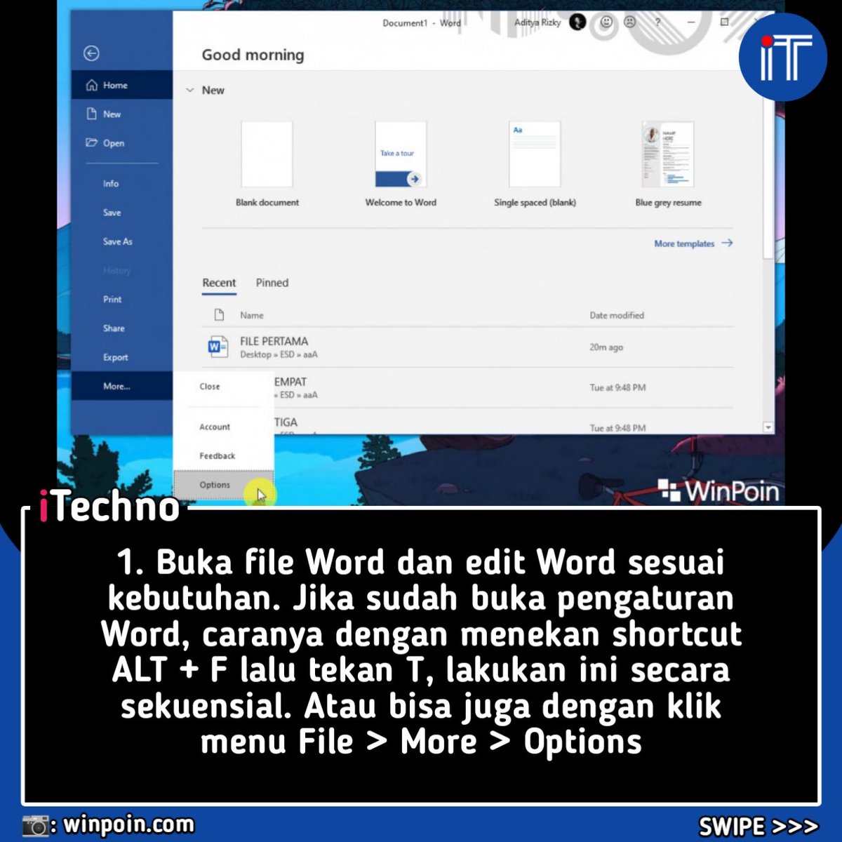 InfozoneTechno's tweet image. Cara ini juga bisa kalian pake di PowerPoint ya!
.
#microsoftword #microsoftwordtutorial #mswordtutorial #msword