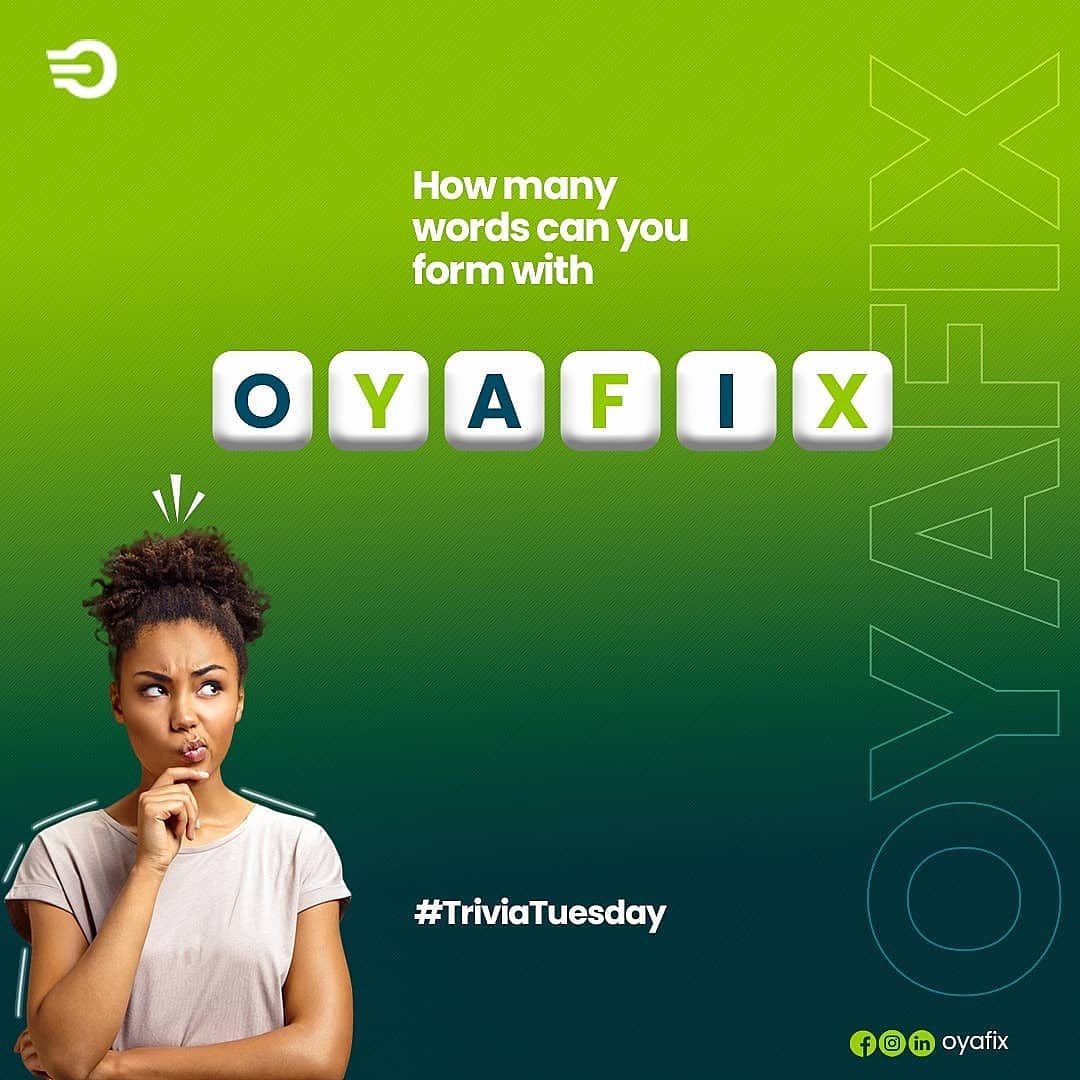 Oyafix's tweet photo. It's Tuesday βΊοΈ
Prove how smart you are.
Test your IQ
Let's go! πͺ
.
.
.
.
#tuesdayvibe #triviatuesday #trivia #iqtuesday #iq #brainteaser #puzzle #Oyafix #RepairsMadeEasy #Repair #Gadgets #Fix #Engineer #Laptops #Phones #Gadgets #tuesdaymotivations
Air Peace https://t.co/gxOOEiJAbz