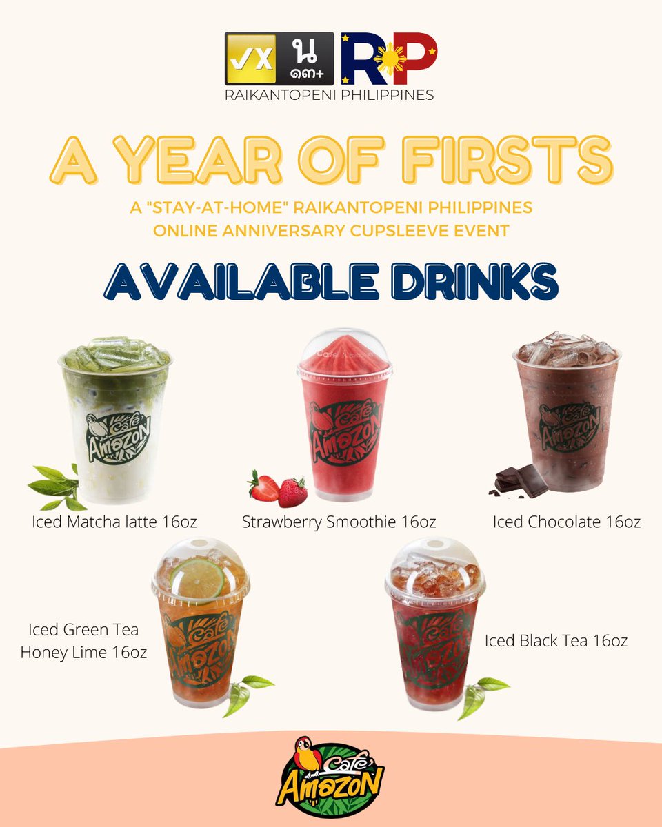 RaikantopeniPHL's tweet photo. In celebration of our month-long anniversary this April. It's time to celebrate it together! 

Join us in our VIRTUAL and EXCLUSIVE event this coming APRIL 22, 2021 and have the best BL cup sleeve event experience! 

In Partnership with Cafe Amazon!

#AYearofFirst
#RP2021 https://t.co/KPd0NlM8SR
