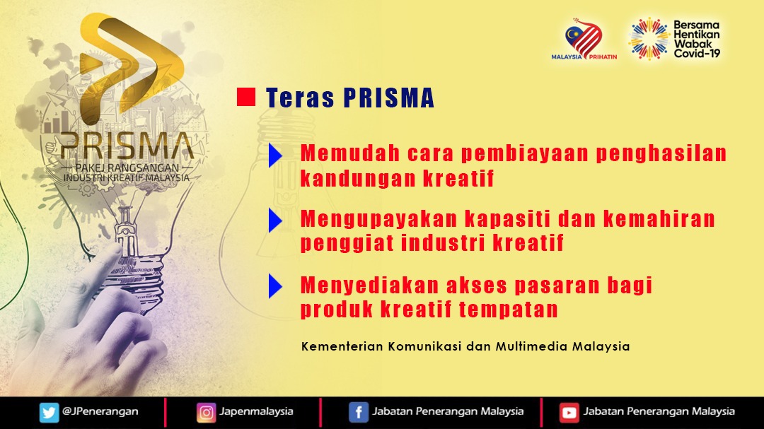 JPenerangan's tweet photo. PRISMA membantu pemerkasaan industri kreatif di Malaysia.

#PrismaKKMM
#IndustriKreatif
#KomunikasiKita
#JabatanPenerangan https://t.co/WsRKfRsvmS