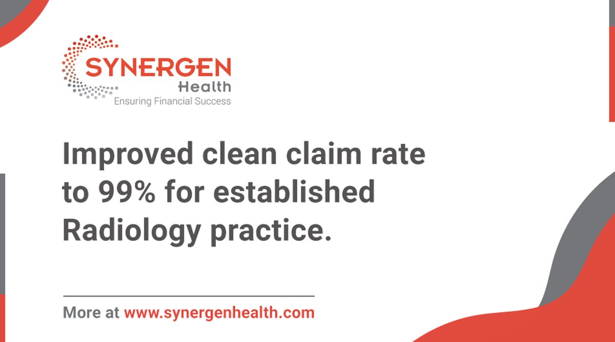 Clean Claim Rate (CCR) quantifies the % of claims that have been successfully processed &amp; reimbursed the first time. 

Is your CCR the best it can be?

More on this <a href="/SYNERGENHealth/">SYNERGEN Health</a> case study here

synergenhealth.com/resources/case…

#revenuecyclemanagement #roboticprocessautomation