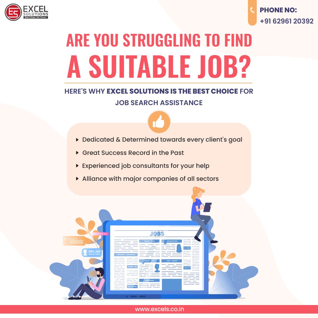 Excelsolutions5's tweet image. Are you struggling to find a suitable job?
Here's why Excel Solutions is the best choice for job search assistance
Call/Whatsapp: 6296120392
excels.co.in
#Humanresource #Solutions #placement #vacancy #jobseekers