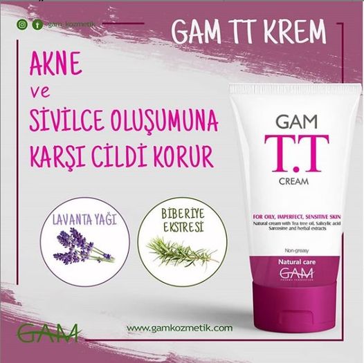 GAM  Krem Akne ve Sivilce Kremi
Yağlı ve Problemli Ciltler İçin
Nemlendirici Bakım Kremi
GAM  Krem Akne ve Sivilce Kremi cildin temiz ve sağlıklı görünmesini sağlayan bileşenler içeren bitkisel bir kremdir.