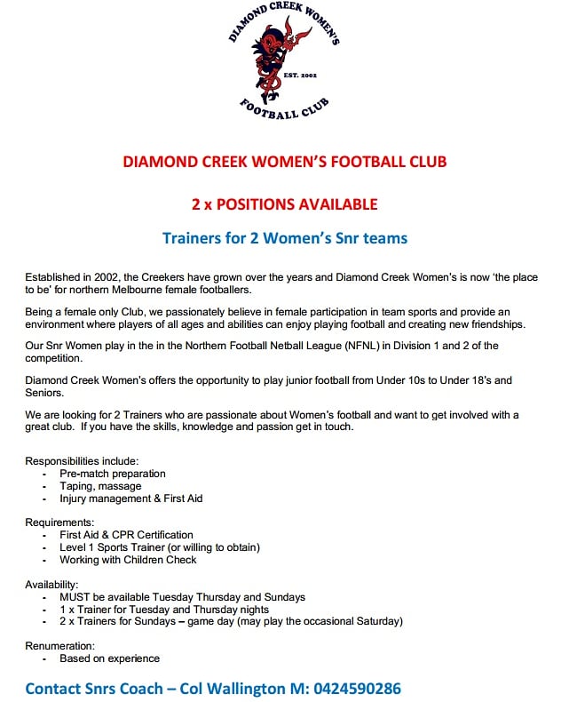 Diamond Creek Women's FC tweet media