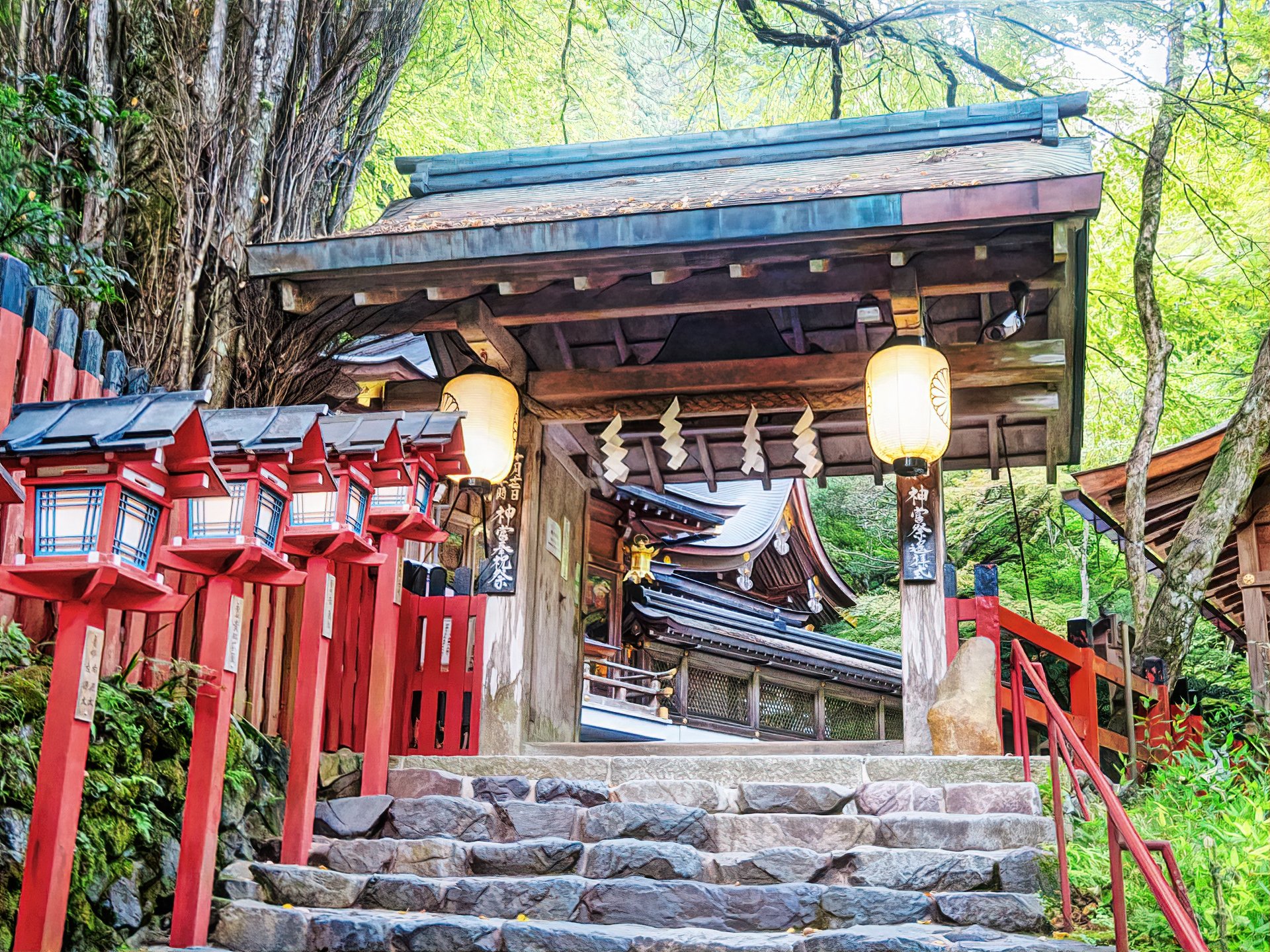 634 京都 貴船神社 灯篭 イラスト風 Hdr 風の時代 レタッチ 合成画像 写真はフォトac T Co Uuig65tbal から T Co 90lt91q8g6 Twitter
