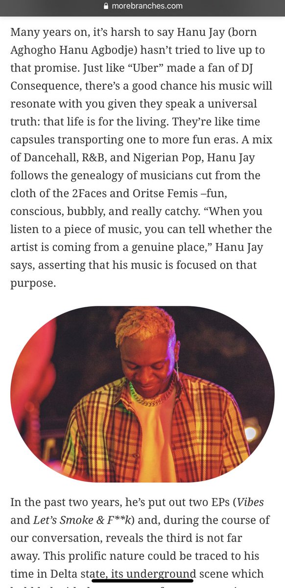 GbemiEreku's tweet photo. Read all about fast rising afrofusion artiste @Hanujay via @MoreBranches https://t.co/dA3l1mRfem https://t.co/FrbDhyPTN7