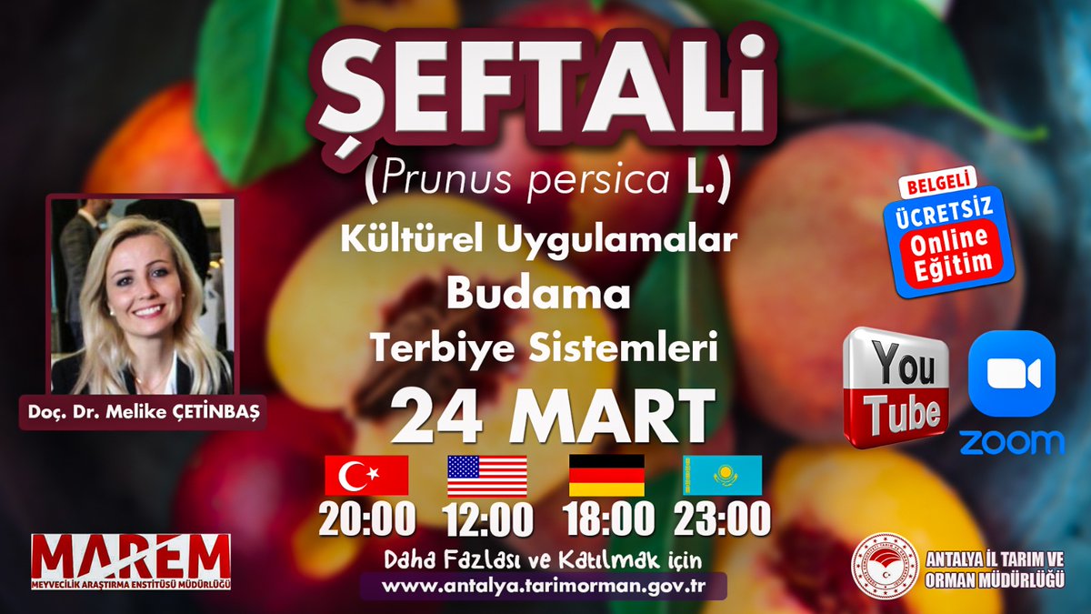 ŞEFTALİ-2

<a href="/EgirdirRma/">Eğirdir Meyvecilik Araştırma Enstitüsü Müdürlüğü</a> 'den Araştırmacı Doç.Dr. <a href="/MelikeCtnbs/">Melike Cetinbas</a>  ile;

#Kültürel Uygulamalar
#Budama
#Terbiye Sistemleri

#GelecekTarımda
#Şeftali

<a href="/erifzongun2/">Şerif Özongun</a>
<a href="/gokhankaraca_/">Gökhan Karaca</a>
<a href="/ersinyazici1/">Ersin YAZICI</a>
<a href="/bekirpakdemirli/">Dr. Bekir Pakdemirli</a> 
<a href="/TCTarim/">T.C. Tarım ve Orman Bakanlığı</a> 

24 Mart 2021 Çarşamba 20:00 Tr