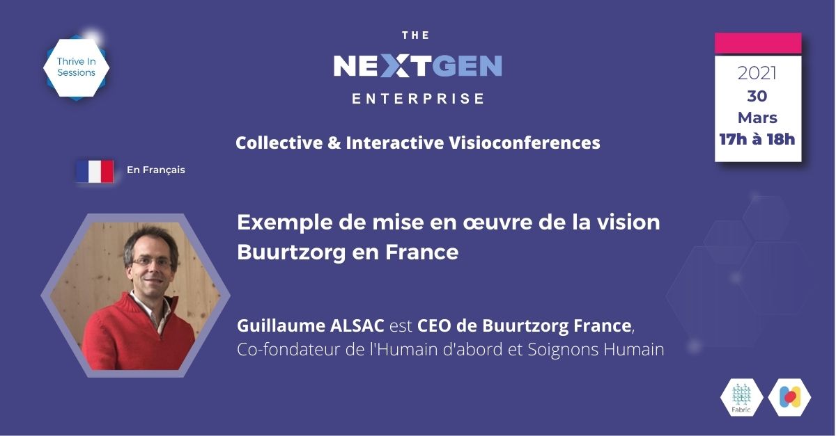 Privilégier le lien social tout en préservant sa viabilité économique, c'est possible ! Découvrez le modèle #Buurtzorg avec notre invité Guillaume Alsac, #CEO de Buurtzorg France le 30 mars à 17H ! 
Lien d'inscription : pxlme.me/fLh3CQFT #SelfManagement #Teal #Governance