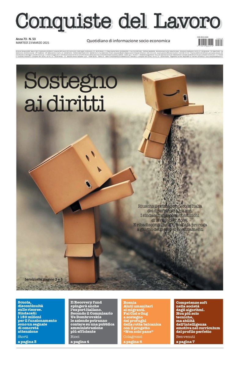 conquistepromo's tweet photo. Sul 🗞️del #23marzo di @conquistepromo
#Amazon
#scuola
#RecoveryFund
#Bosnia
#competenzesoft
Seguiteci sul tabloid digitale▶https://t.co/0JAUHKGUt2 https://t.co/Hl7lcsnW5p