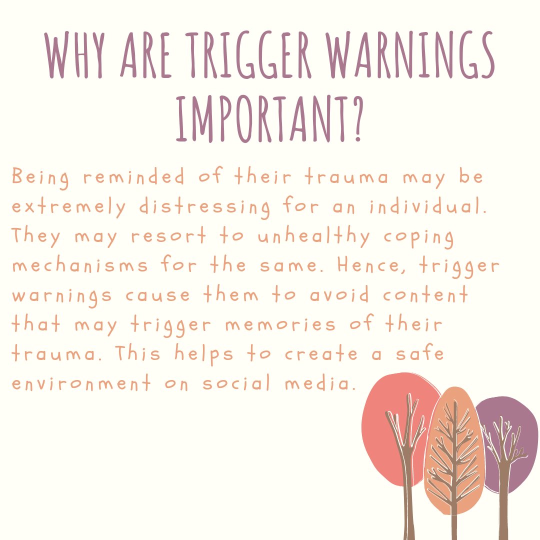 heal_thyplace's tweet photo. Understanding triggers is extremely essential to make social media a safe space. In this post, we give you insight into the importance of understanding triggers and putting trigger warnings.
.
.
.
#mentalhealth #mentalhealthawareness
#triggerwarnings
#guide https://t.co/Ch5nV85EOu