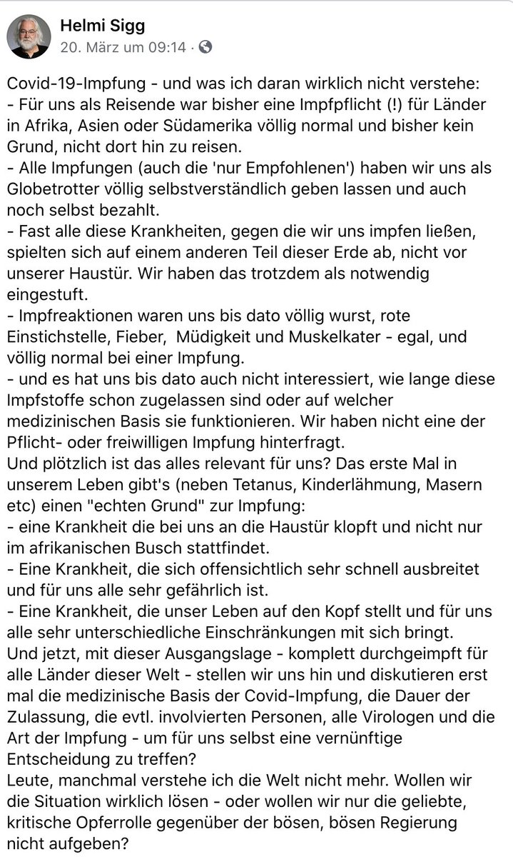 ich lasse heute schreiben: