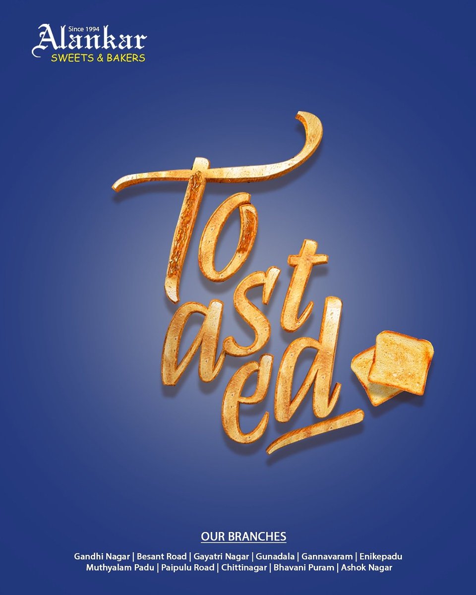 AlankarBakery's tweet image. Crispy on the outside, soft and warm on the inside. As if you popped it in the toaster .
.
.
.
#toaster #breadtoaster #breakfast #magicalmoments #vijayawadafoodies #alankarbakery #bakery #handmade