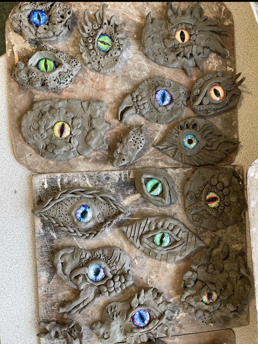 ChattyStaffroom's tweet photo. My son has been enthusing about these fab dragon eyes they made in class yday ! His teacher is just great - full of engaging ideas like this and dissecting ‘Viking poo’, which I’m told she made out of gravy and flour! Eughhh @MLThirlaway #PrimaryRocks https://t.co/QB4GglfBHT
