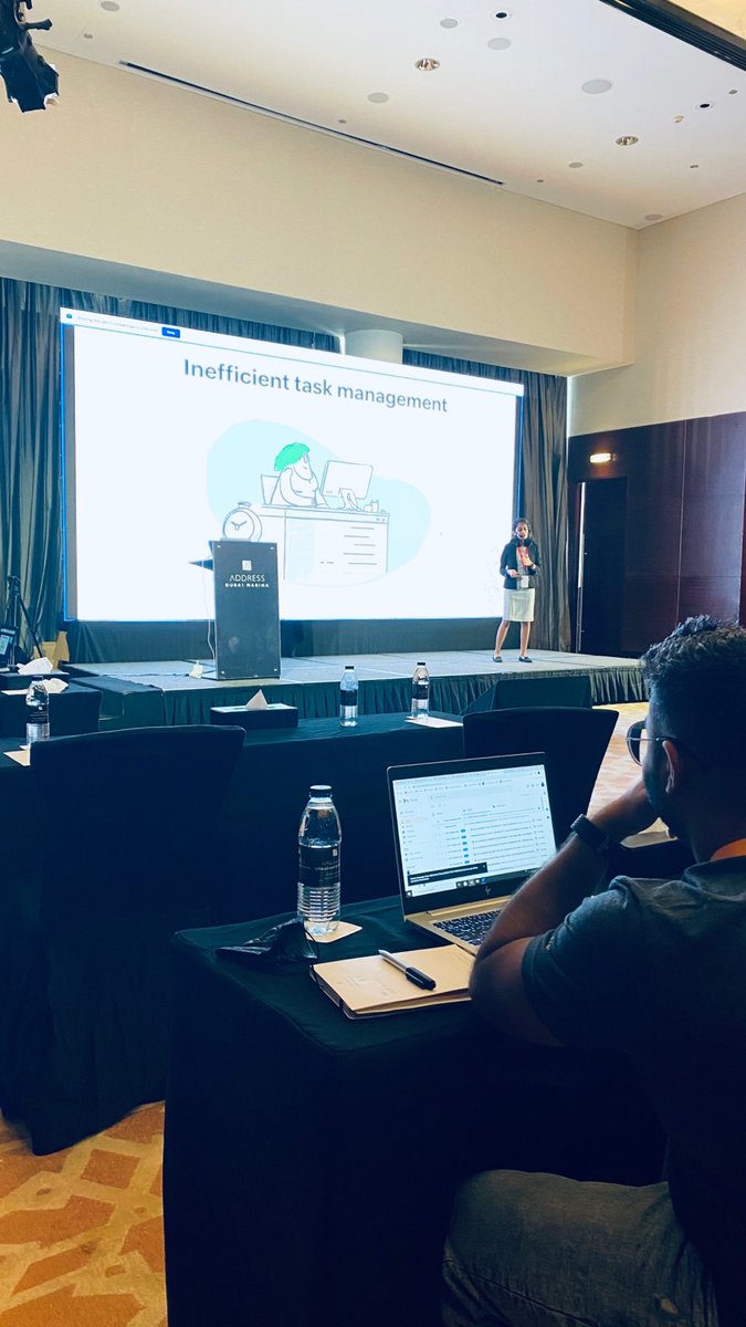 ZohoMENA's tweet photo. Nikkitha takes the stage, walking the attendees through new #appreleases and brilliant enhancements tailored to the growing business demands. 

Check out the new apps: @ZohoTransMail, @ZohoTeaminbox, and Zoho BacktoWork powered by @ZohoCreator 

#Zoholics21 @Zoholics https://t.co/1s29gFoKOT