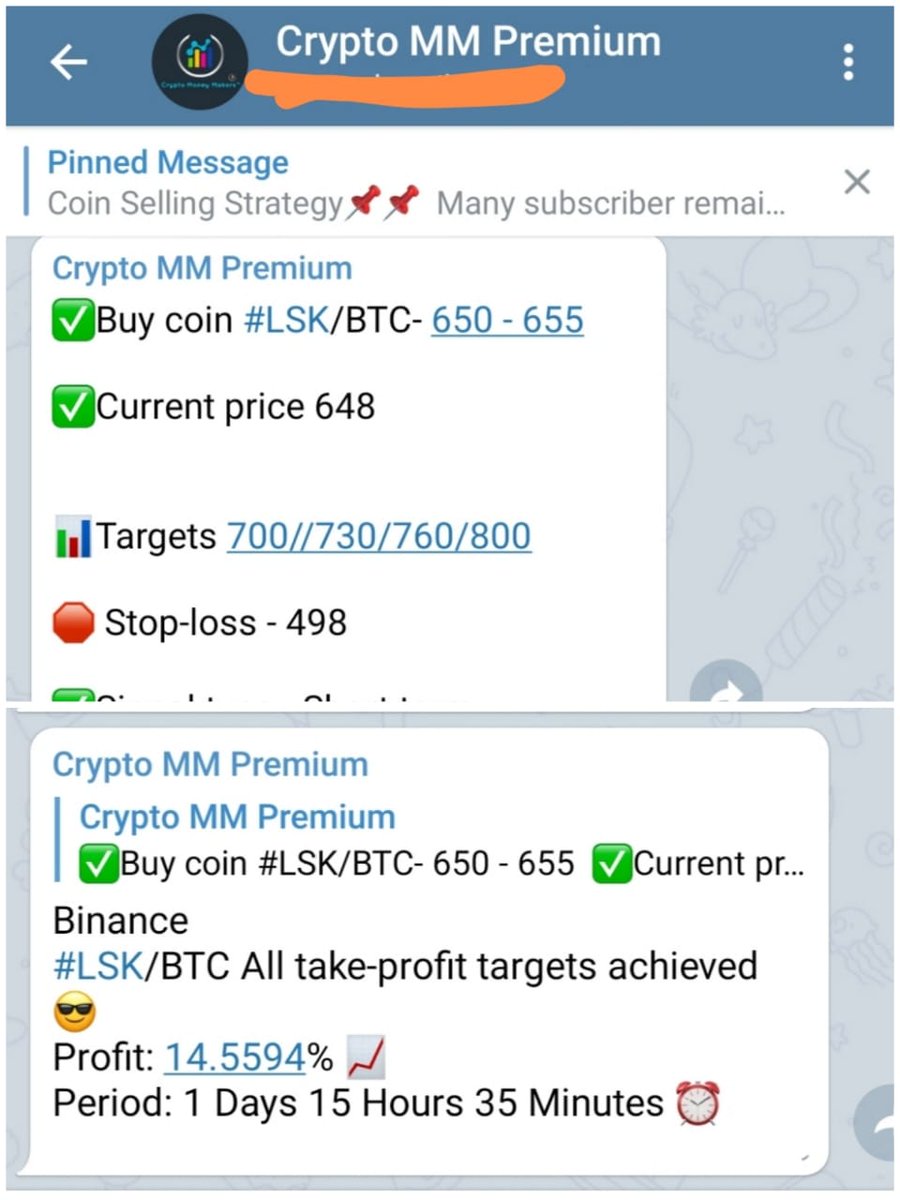 We shared #LSK/ BTC signal  in our Telegram Channel ✅ 
14.55%   profit   💰✅ 
Join our free Telegram Channel and grab all quick profit signals.                                                     Hurry up 🏃‍♂👇
telegram.me/Cryptomoneymak…