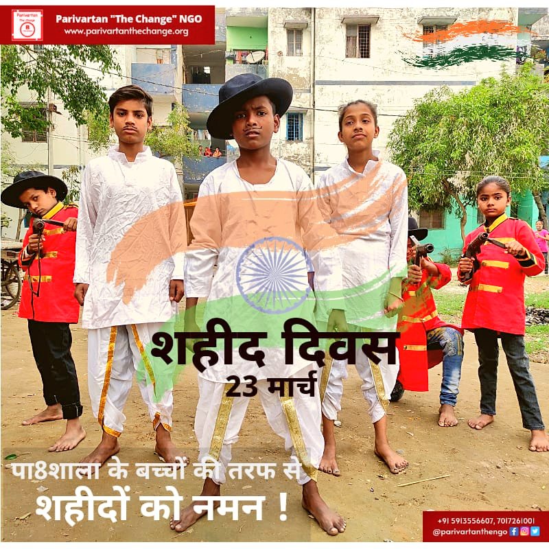 This poster is the replica of what we are teaching to these slum kids of Project Pa8shaala 14th Branch at Moradabad. Today a role play on #ShaheedDivas which will be portrayed by our #Pa8shaala Kids #neweducationpolicy @EduMinOfIndia @DMMoradabad @Comm_Moradabad @digmoradabad 🇮🇳