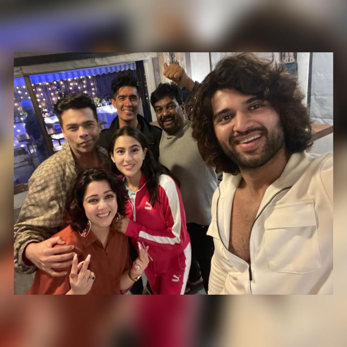 Padma70328265's tweet photo. The Joyful Vibes of Team #LIGER ๐ฆ๐๐ฏ ๐
@TheDeverakonda @Charmmeofficial @karanjohar #SaraAliKhan @ManishMalhotra #purijagannadh
@PuriConnects @DoneChannel1 #ADDAA #mumbai #PC https://t.co/iTemE5l6mf