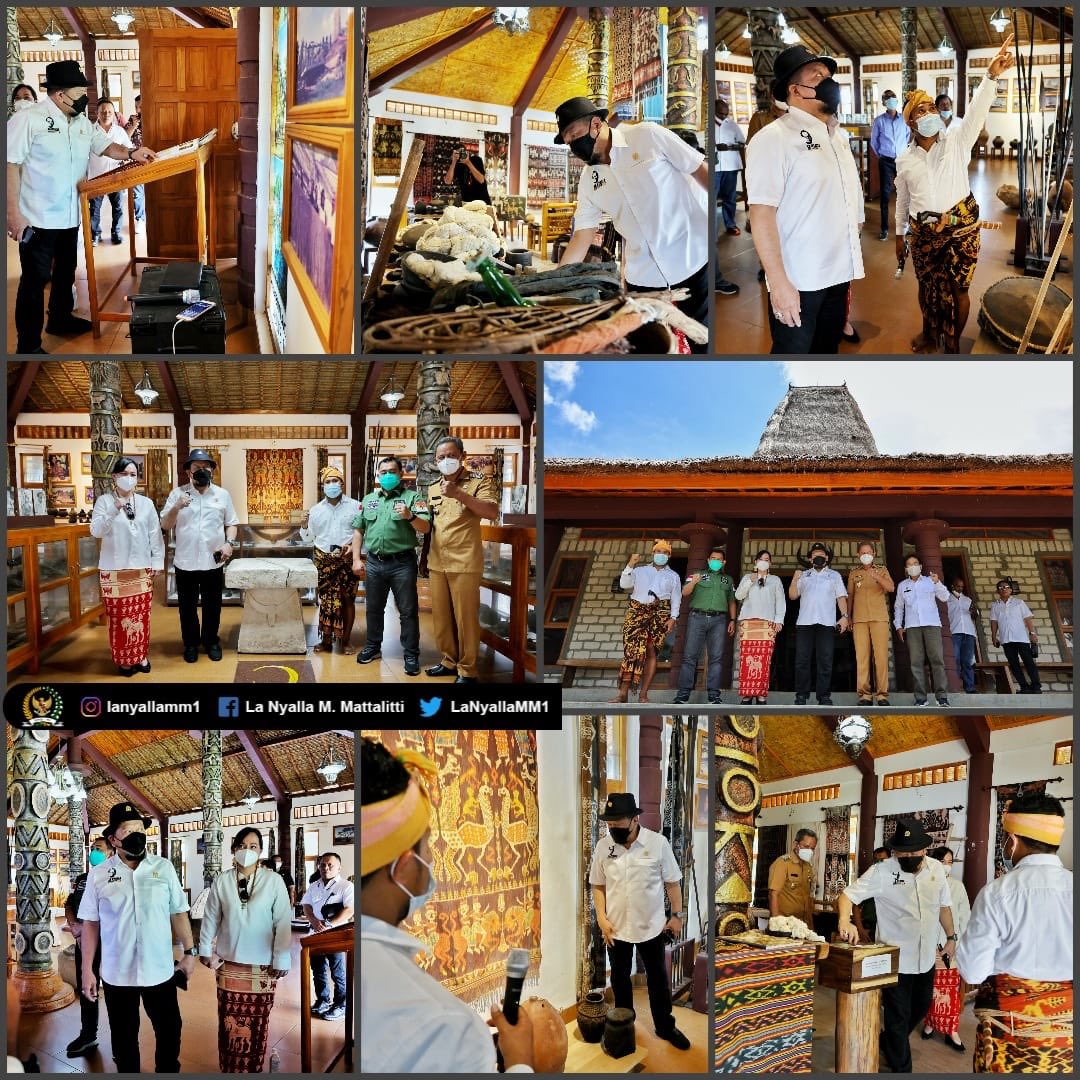 LaNyallaMM1's tweet photo. Rumah Budaya dan Museum Tenun tersebut menyimpan banyak peninggalan tradisi dan benda budaya masyarakat Sumba. Turut mendampingi Wakil Bupati Sumba Barat Daya Marten Christian Taka.
#ketuadpdri #dpdri #sumbabaratdaya #exploresumba #nusatenggaratimur #Lanyalla #reses https://t.co/p27x4jV9Vh