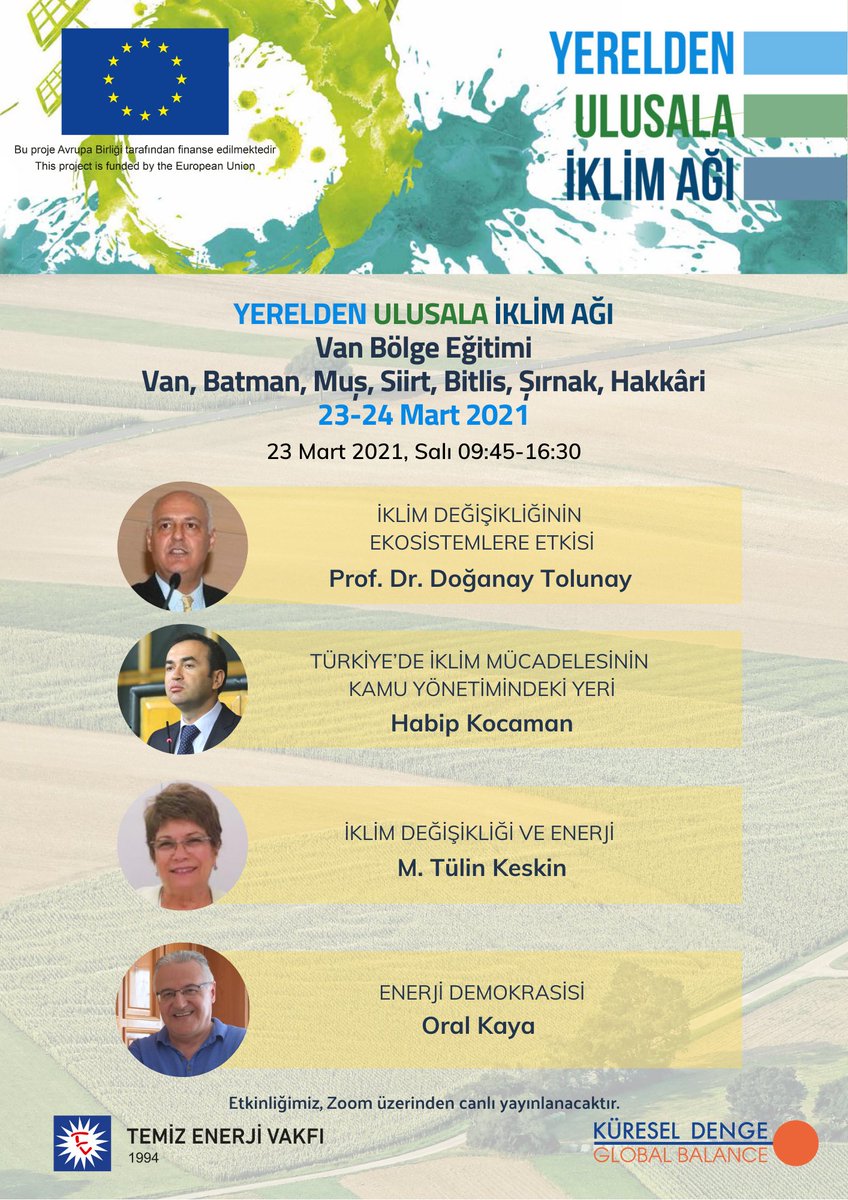 temevorgtr's tweet photo. “YERELDEN ULUSALA İKLİM AĞI” Van Bölge Eğitimi
Van, Batman, Muş, Siirt, Bitlis, Şırnak, Hakkâri

23 Mart 2021, Salı 09:45-16:30

Kayıt için tıklayınız: https://t.co/Rnrui6wCuQ

#temev #iklim #eğitim #iklimdeğişikliği #yereldenulusalaiklimağı https://t.co/FDVb5HEvQx