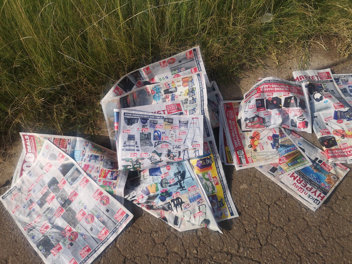 LukasiF's tweet photo. @PicknPay Bedworthpark. How sad this, when Pick n Pay should be supporting our clean Sharpeville campaign, instead we wake up to 1000s of their expired pamphlets at our door steps. https://t.co/TD6AqydK2P