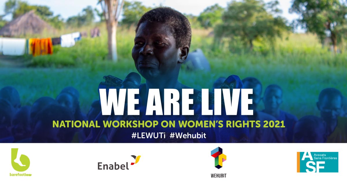 barefootlaw_org's tweet photo. The @barefootlawUG National Workshop on Women's Rights 2021 is now live at https://t.co/0ZYqJ4vfjC
Join us via the link above.
#LEWUTi #Wehubit https://t.co/63uWw5RW0e