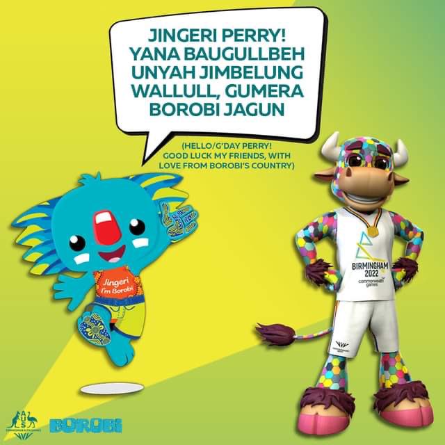 CommGamesAUS's tweet photo. We are excited to welcome Perry the Bull as the mascot for @birminghamcg22!

Perry will take the baton from @borobijingeri who is now working hard with the @Yugambeh_Mus as an Indigenous language champion!

Our jimbelung (friend) Borobi wants to #SayHiToPerry!

#B2022 https://t.co/3s1Uk2EYQy