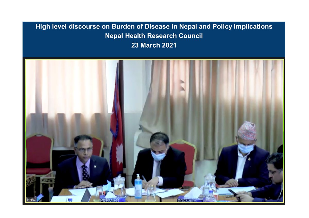 MEOR_NHSP3's tweet photo. "High level discourse on #BurdenofDisease in #Nepal and #Policy implications" in progress at Nepal Health Research Council @mohpnep @UKinNepal @WHONepal @HeadquartersWHO @IHME_UW https://t.co/E0VZsefRdK