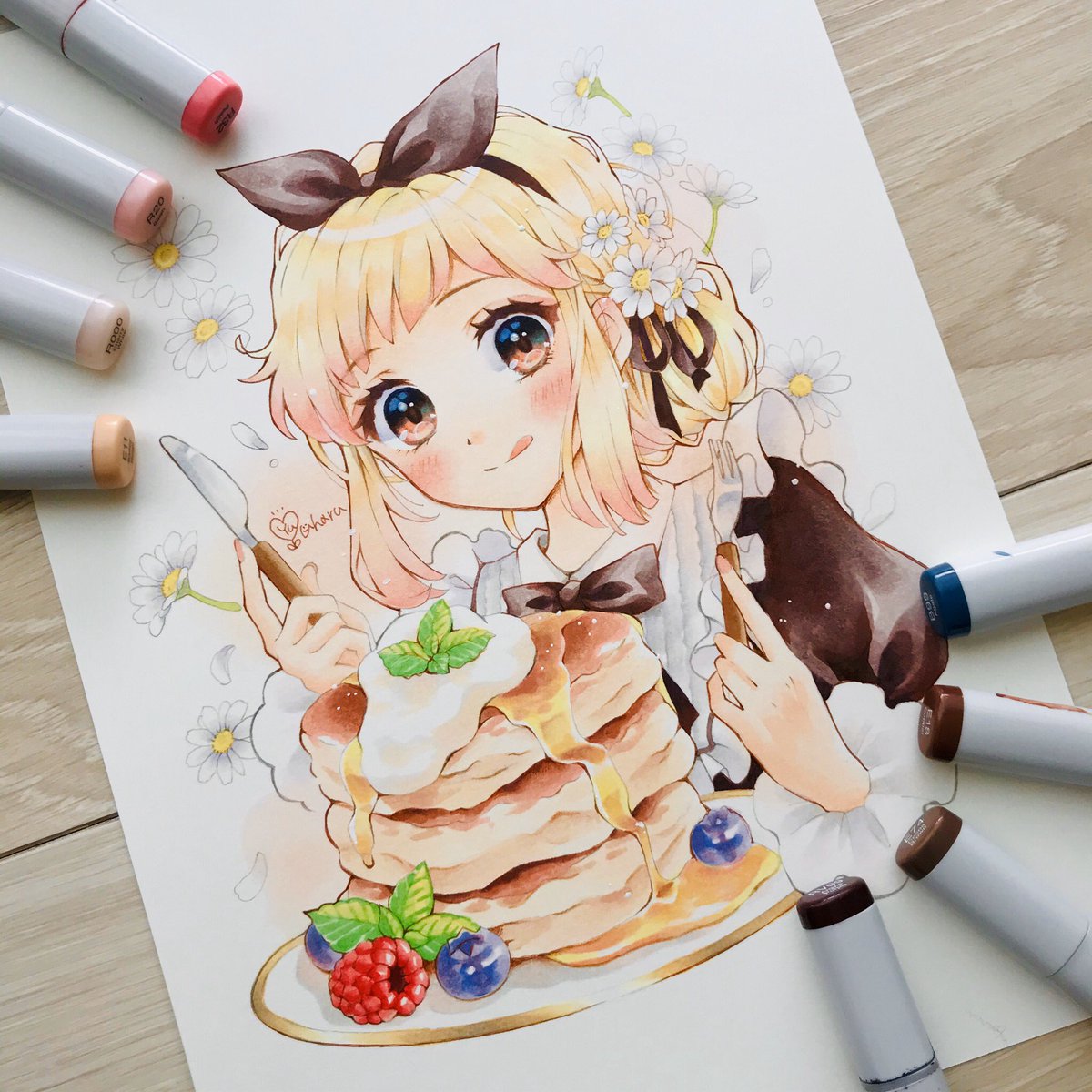 技法書を参考に描きました 前からすーこさん Jinsukou 2 の描くふわ ゆゆはるのイラスト