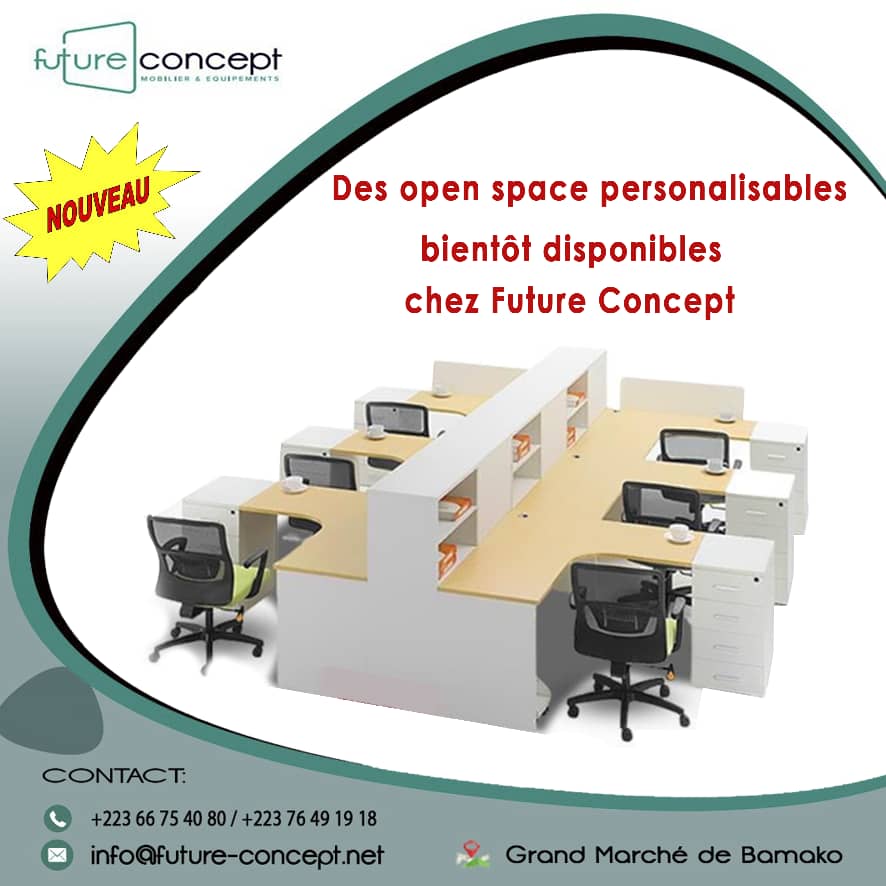 FutureConcept5's tweet photo. 👉 Des open space chez future concept. 

FUTUR CONCEPT vous aide à illuminer votre environnement de travail avec nos équipements de qualité et à un prix abordable. 😉

#équipementsdebureau #mobiliersdebureau #meuble #mali https://t.co/75loBDFTrr