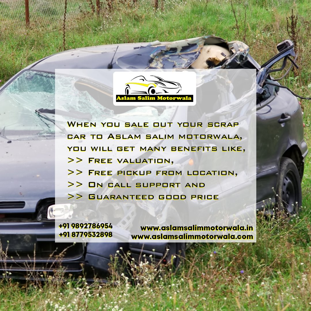 AslamMotorwala's tweet photo. When you sell out your scrap car to Aslam Salim Motorwala, you will get benefits like.
>>Free valuation
>>Free pickup from location
>>On call support
>>Guaranteed good price
Only at- @aslam_salim_motorwala
For more call us at: 8779532898  98927 86954 https://t.co/7poDW07iRz