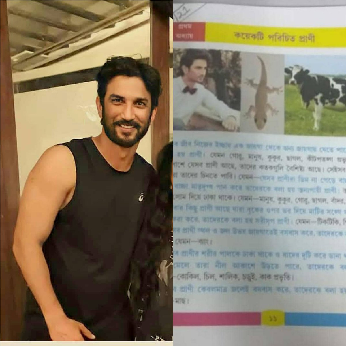 Heba_Maher1's tweet photo. In a book of primary students [in bengal] Sushant's pic is used as an example of HUMAN BEING... 
What a perfect example 💫💞

Matchless SSR https://t.co/VBcOsY5YDJ