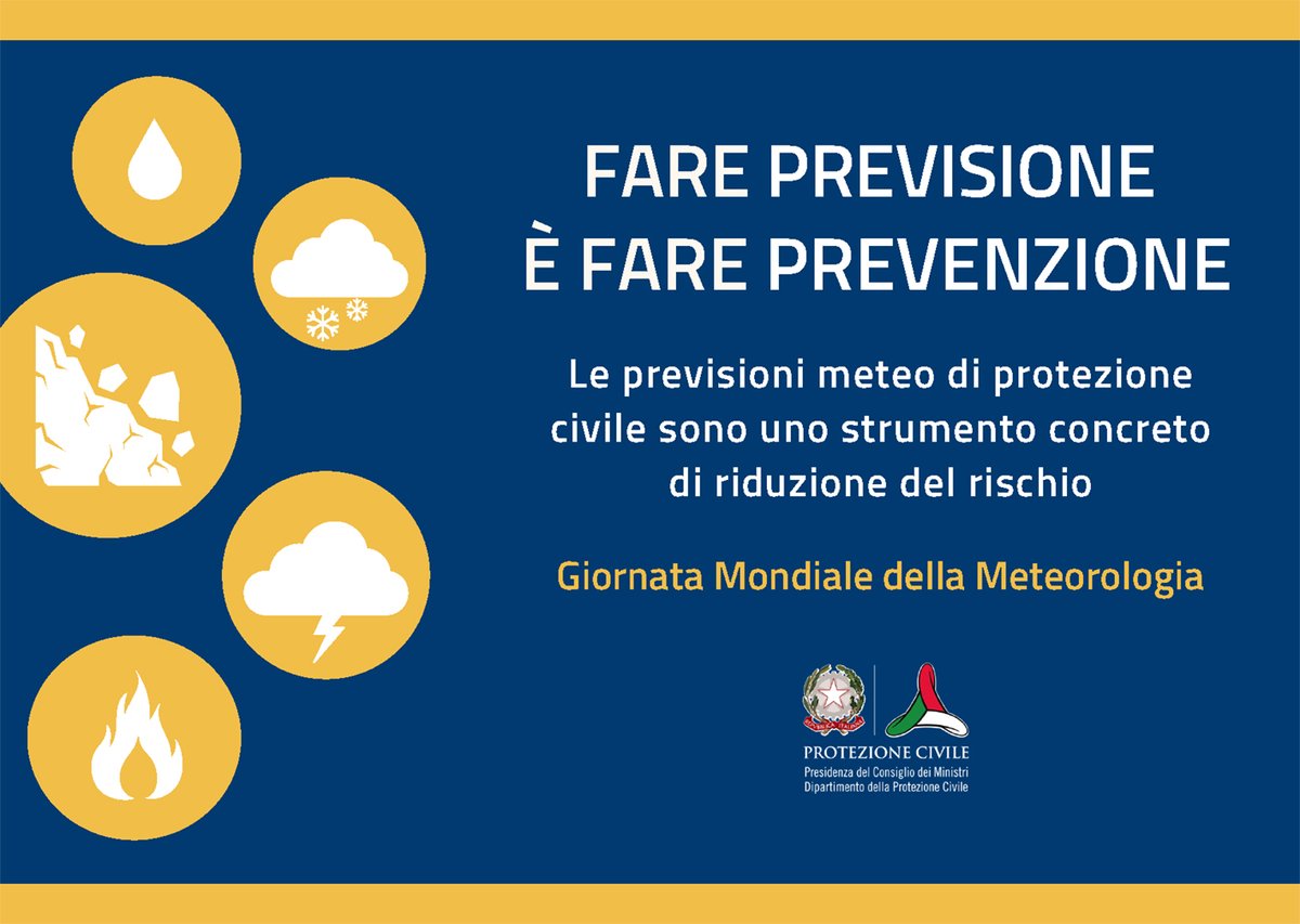 DPCgov's tweet image. 🌩🔥 Alluvioni, frane, incendi boschivi, ondate di calore… 
Grazie alle donne e agli uomini dei Centri Funzionali e dei Centri di Competenza di #protezionecivile che ogni giorno monitorano e elaborano previsioni e scenari di rischio
#23marzo è #GiornataMondialedellaMeteorologia
