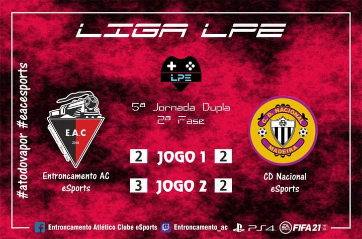 EACesports's tweet photo. 5ª Jornada - 2ª Fase - LPE  

Golos: Miguel 3, Oliveira 2  

⚽️🎮🚂⚫️🔴
#atodovapor https://t.co/BoUTsEyyl9