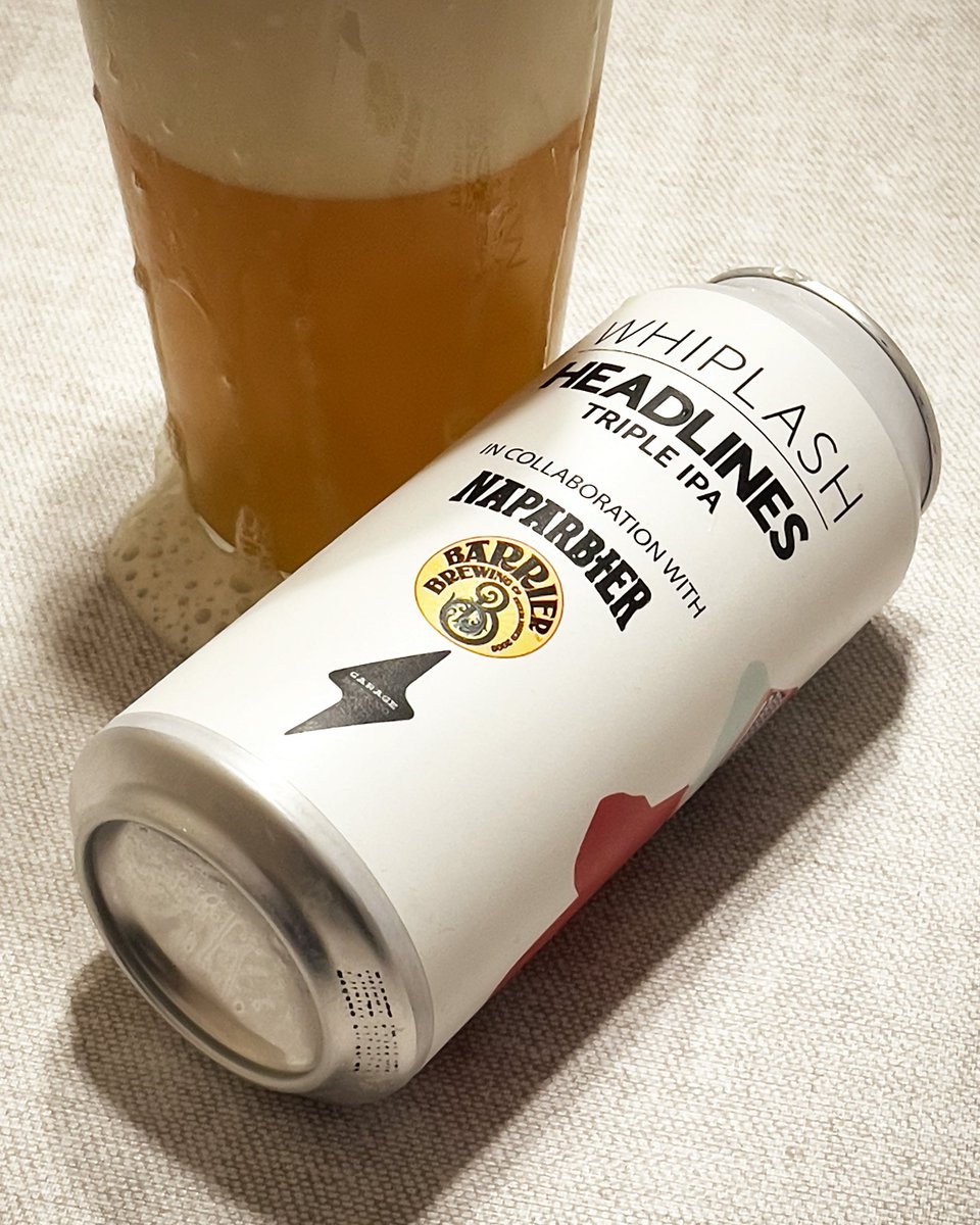 craftbeergram's tweet photo. Whiplash Headlines 🇮🇪
Collaboration with Naparbier, Garage Beer Co. and Barrier Brewing Company.

Triple New England IPA.
#craftbeer #beercollab #tripleneipa https://t.co/vcpEDkfylF