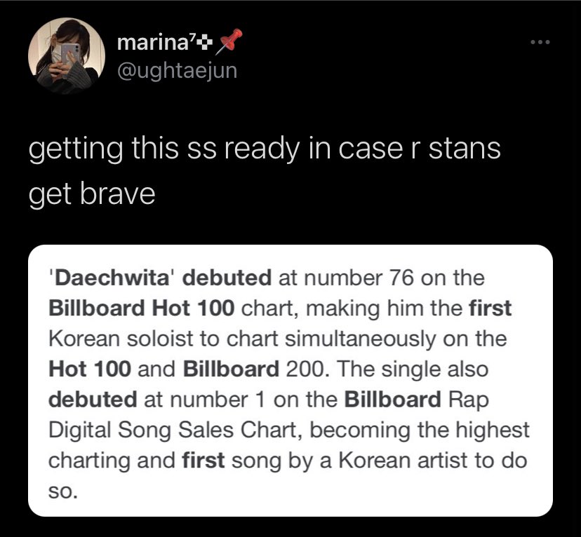 @jinieskosmos @yerismises @BiasedOT7 @NunzHnamte Nah they obsessed they think its a drag being the first k solo artist to chart simultaneously on bb with a free unpromoted mixtape
This so sad they can't relate