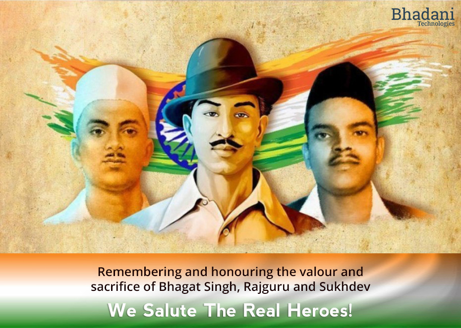 Bhadanitech's tweet photo. We all are undeniably indebted to the supreme #sacrifices of our #martyrs #BhagatSingh, #Sukhdev, & #Rajguru who sacrifice their lives on #23RdMarch in the #fight4independence from British rulers, & they're hanged to death by British rulers.
#shaheedbhagatsingh #ShaheedDiwas https://t.co/LkTrdwoK3k