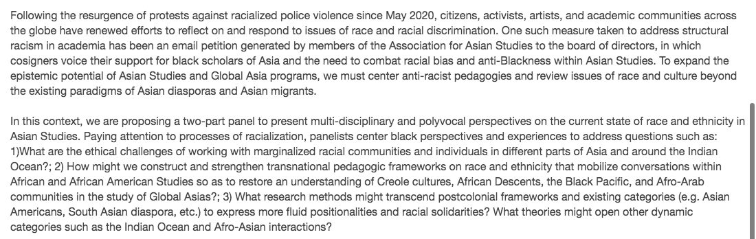 KhatijaKhader's tweet photo. H014: Race, Racialization, and Antiracism I: Reimagining the Study of Global Asias https://t.co/163kjM9Lv8 

#AAS2021 #Race #IndianOceanWorld https://t.co/NNILxppSnE