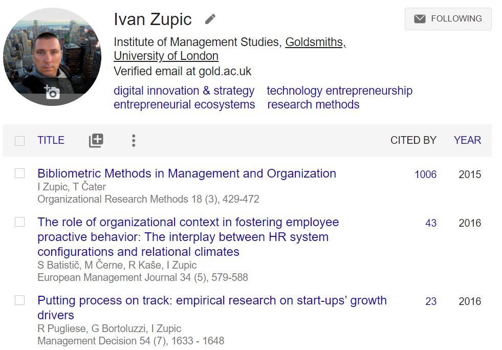 My paper (coauthored with Tomaz Cater) Bibliometric Methods in Management and Organization has just reached 1000 citations. This is the first paper from my PhD and I have never dreamed it would have such impact. It's really gratifying so many researchers are finding it useful.