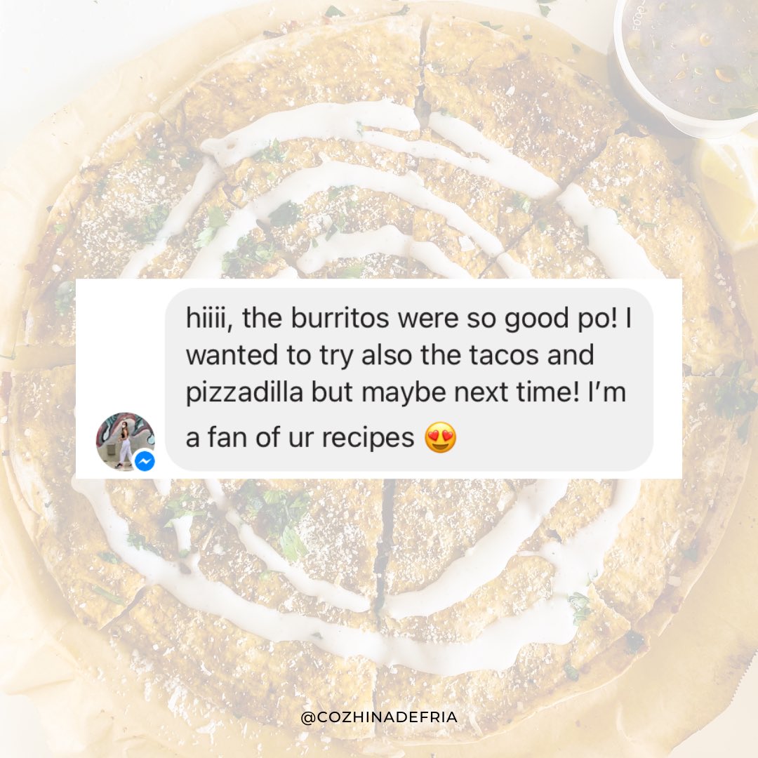 CozhinadeFria's tweet photo. Some of the good reviews from our customers! ⭐️ Thank you so much! 😍
#cozhinadefria #burrito #chickenburrito #chicken #mexican #food #foodporn #foodstagram #foodie #wheretoeatph #wheretoeatincavite #imusbased #cavitebased #cavitebasedph #tarasasouth https://t.co/RgKaBw9UJk